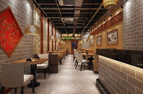 贵阳传统中式餐厅餐馆装修设计效果图